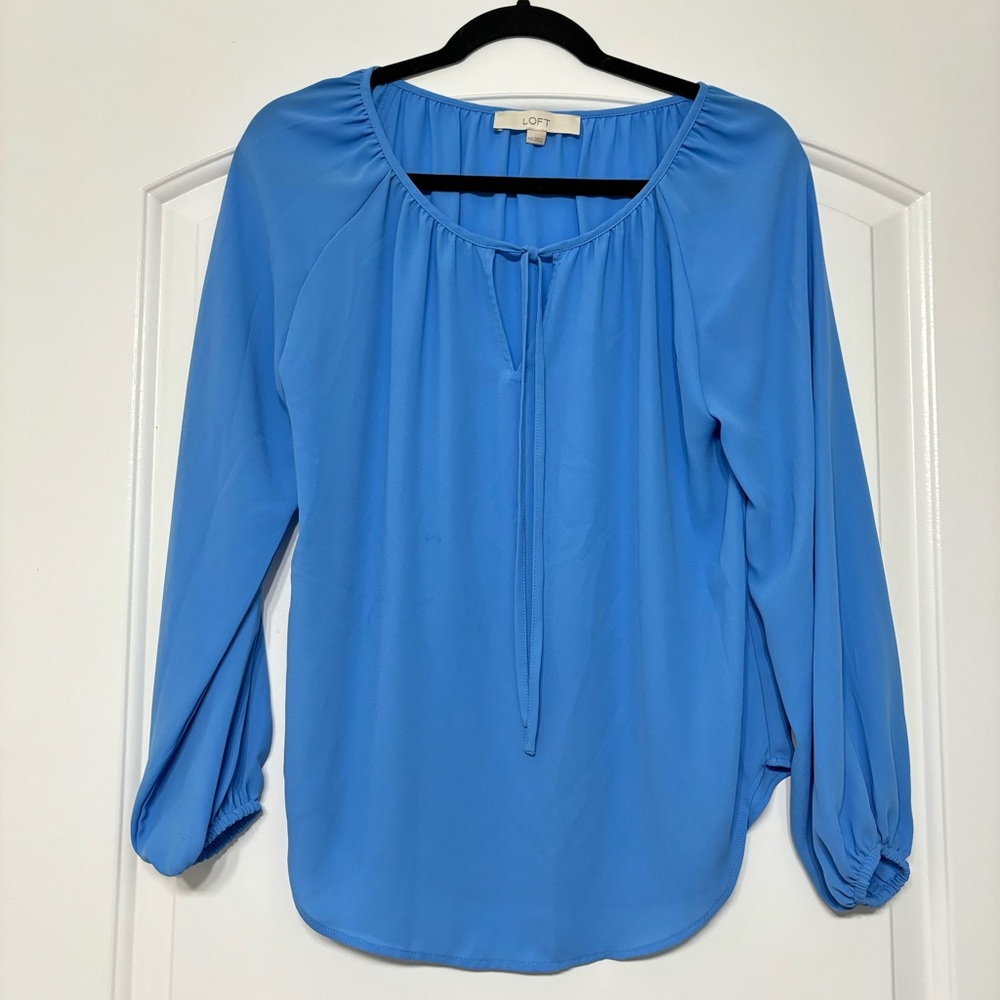 Loft blue blouse